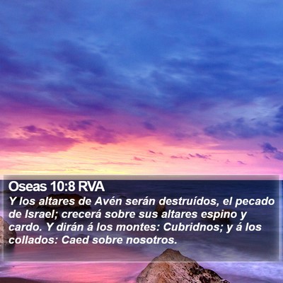 Oseas 10:8 RVA Bible Verse Image