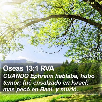 Oseas 13:1 RVA Bible Verse Image