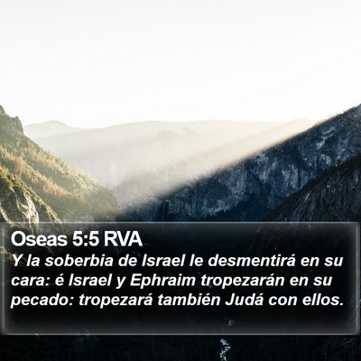 Oseas 5:5 RVA Bible Verse Image