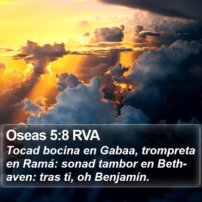 Oseas 5:8 RVA Bible Verse Image