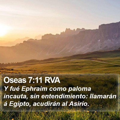 Oseas 7:11 RVA Bible Verse Image