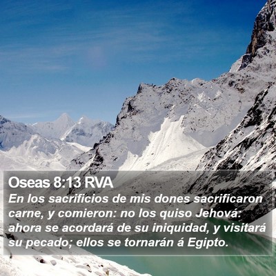 Oseas 8:13 RVA Bible Verse Image
