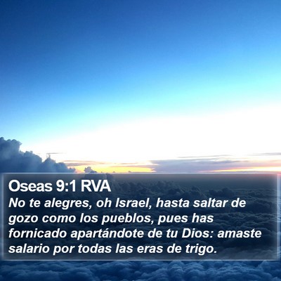 Oseas 9:1 RVA Bible Verse Image