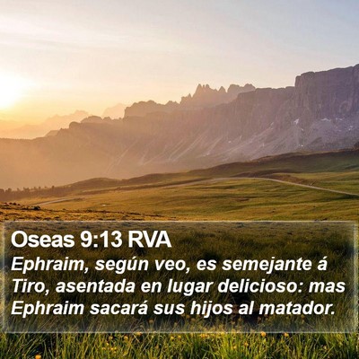 Oseas 9:13 RVA Bible Verse Image