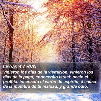 Oseas 9:7 RVA Bible Verse Image