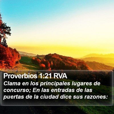 Proverbios 1:21 RVA Bible Verse Image