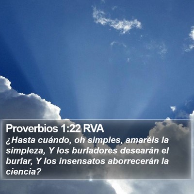 Proverbios 1:22 RVA Bible Verse Image