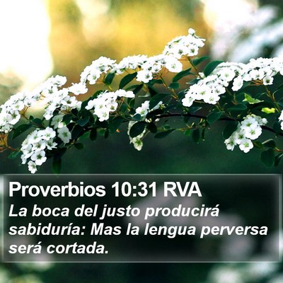 Proverbios 10:31 RVA Bible Verse Image