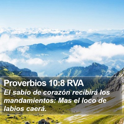 Proverbios 10:8 RVA Bible Verse Image
