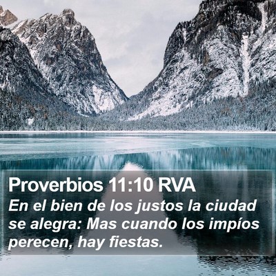 Proverbios 11:10 RVA Bible Verse Image