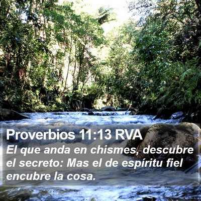 Proverbios 11:13 RVA Bible Verse Image