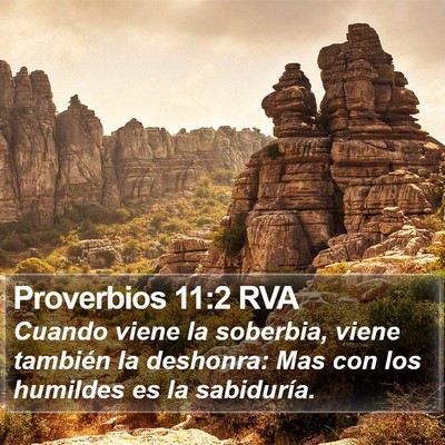 Proverbios 11:2 RVA Bible Verse Image