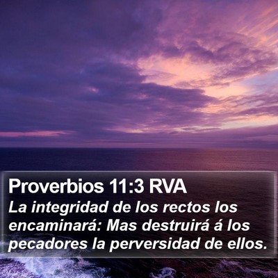 Proverbios 11:3 RVA Bible Verse Image