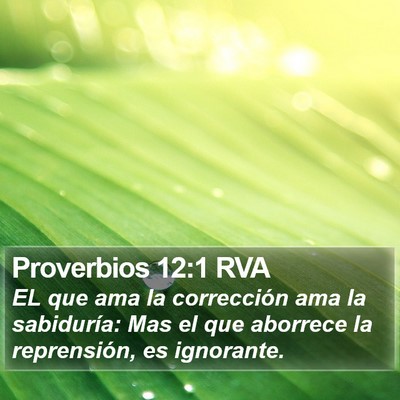 Proverbios 12:1 RVA Bible Verse Image