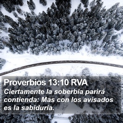 Proverbios 13:10 RVA Bible Verse Image