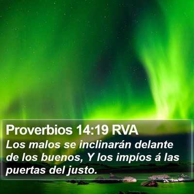 Proverbios 14:19 RVA Bible Verse Image