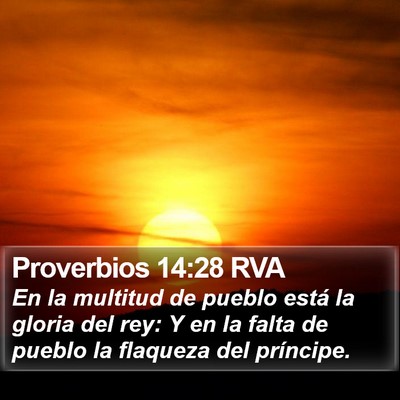 Proverbios 14:28 RVA Bible Verse Image