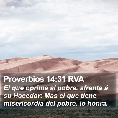 Proverbios 14:31 RVA Bible Verse Image
