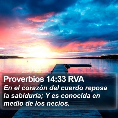 Proverbios 14:33 RVA Bible Verse Image
