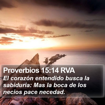 Proverbios 15:14 RVA Bible Verse Image