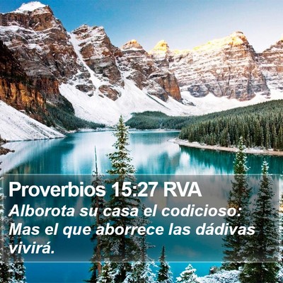 Proverbios 15:27 RVA Bible Verse Image