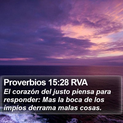 Proverbios 15:28 RVA Bible Verse Image