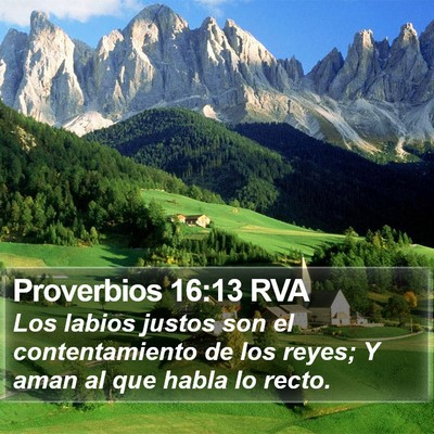 Proverbios 16:13 RVA Bible Verse Image