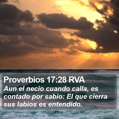 Proverbios 17:28 RVA Bible Verse Image