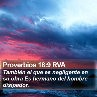 Proverbios 18:9 RVA Bible Verse Image