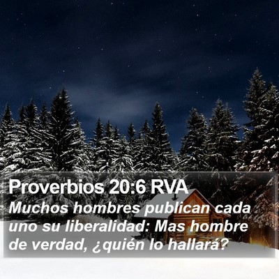 Proverbios 20:6 RVA Bible Verse Image