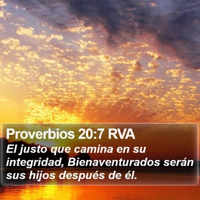 Proverbios 20:7 RVA Bible Verse Image