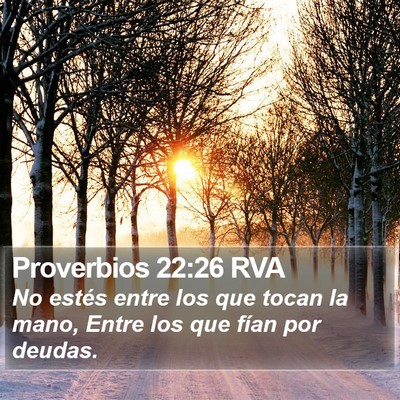 Proverbios 22:26 RVA Bible Verse Image