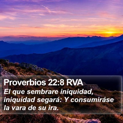 Proverbios 22:8 RVA Bible Verse Image