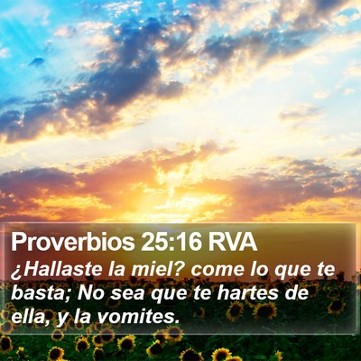 Proverbios 25:16 RVA Bible Verse Image