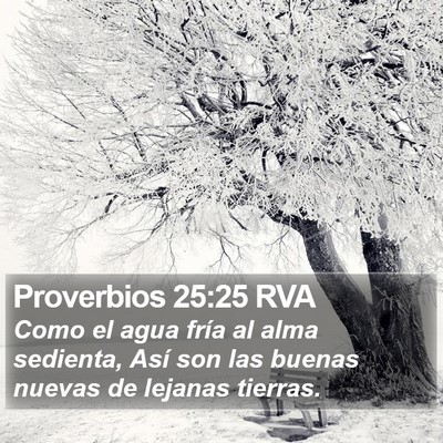 Proverbios 25:25 RVA Bible Verse Image