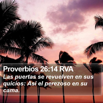 Proverbios 26:14 RVA Bible Verse Image