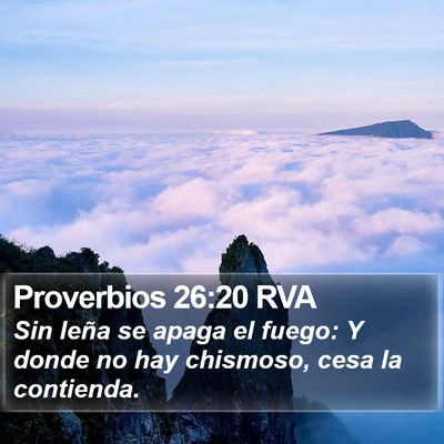 Proverbios 26:20 RVA Bible Verse Image