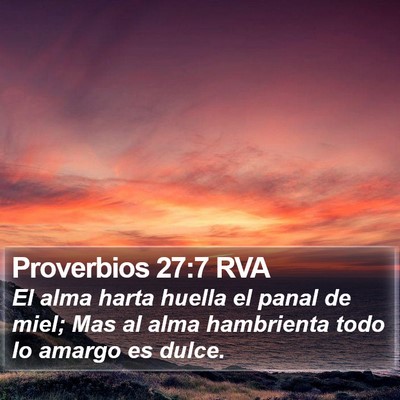 Proverbios 27:7 RVA Bible Verse Image