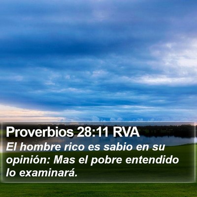 Proverbios 28:11 RVA Bible Verse Image