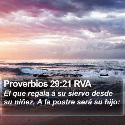 Proverbios 29:21 RVA Bible Verse Image