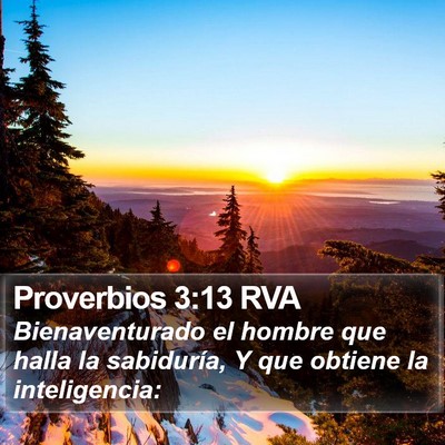 Proverbios 3:13 RVA Bible Verse Image