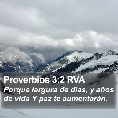 Proverbios 3:2 RVA Bible Verse Image