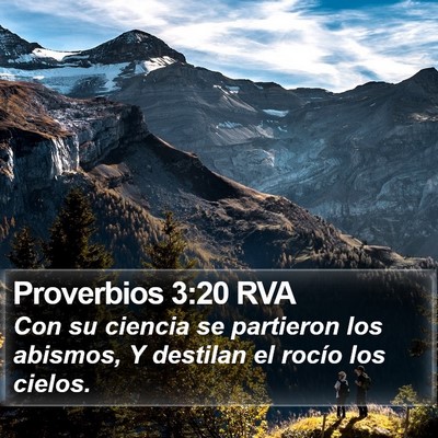 Proverbios 3:20 RVA Bible Verse Image
