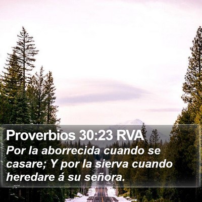 Proverbios 30:23 RVA Bible Verse Image
