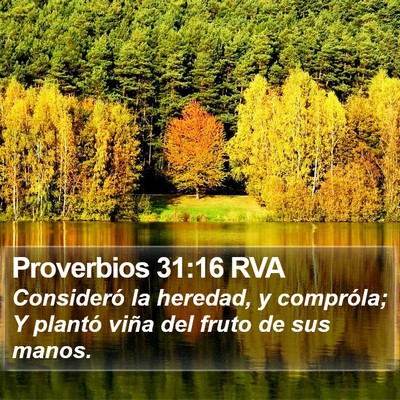 Proverbios 31:16 RVA Bible Verse Image