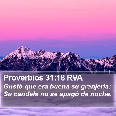 Proverbios 31:18 RVA Bible Verse Image