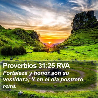 Proverbios 31:25 RVA Bible Verse Image