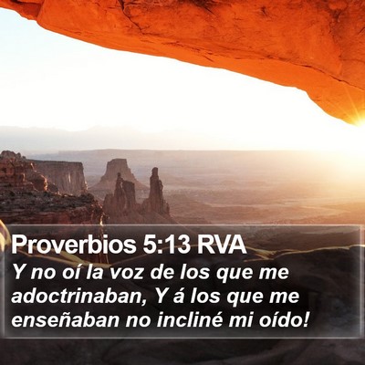 Proverbios 5:13 RVA Bible Verse Image
