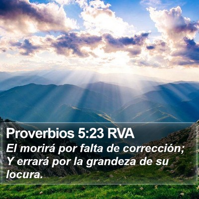 Proverbios 5:23 RVA Bible Verse Image