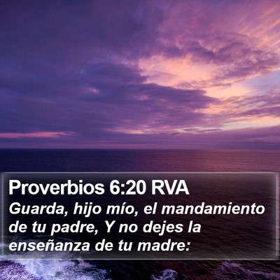 Proverbios 6:20 RVA Bible Verse Image